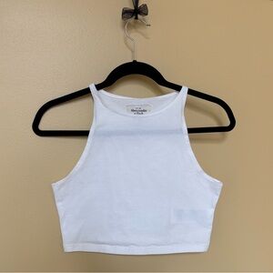 Abercrombie & Fitch White Crop Top